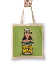 Popeye Spinach Temel Reis Bez Çanta Uzun Saplı