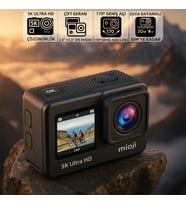 Mioji Action 12 Pro 5K 30FPS 24MP Çift Ekran Wifi 170° Aksiyon Kamerası (Siyah)