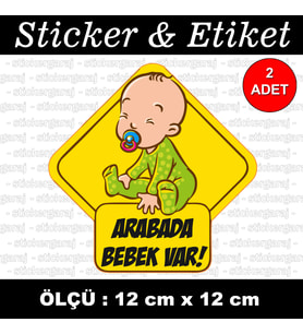 baby on board etiket sticker - 2 adet çıkartma araba motosiklet kask atv tablet pc buzdolabı otomobil bilgisayar uyumlu