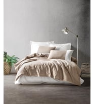 Cotton Box Plain Çift Kişilik Nevresim Takımı Vizon Krem