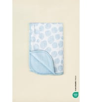 Bebe Marin Seashell Müslin Bebek Battaniyesi Mavi 120x120 cm
