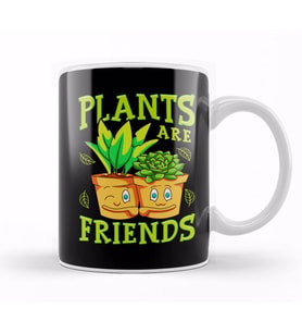 Cute & Funny Plants Are Friends Gardening Pun Kupa Bardak Porselen