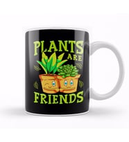 Cute & Funny Plants Are Friends Gardening Pun Kupa Bardak Porselen
