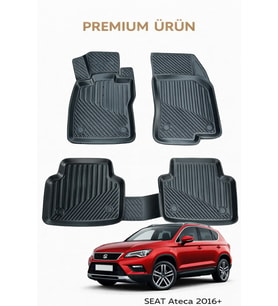 Seat Ateca 2016+ ile Uyumlu 3D Oto Paspas Premium