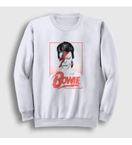 Presmono Unisex Beyaz Aladdin Sane David Bowie Sweatshirt 301731tt
