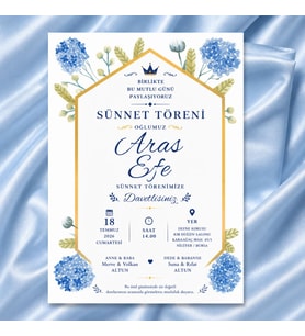 EKONOMİK SÜNNET DAVETİYE MODEL NO:043-047 ZARF DAHİL