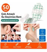 50 Adet Su Geçirmez Kulak Bandı ve Ayakkabı Vurma Önleyici Bant Seti, Çok Amaçlı Koruyucu Yapışkan Bant