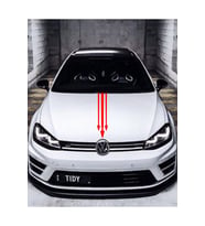 Oto Kaput Sticker Ok Ucu 3'Lü Kırmızı 12*60 Cm