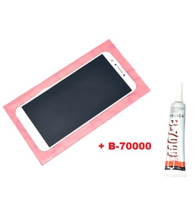 Tkgz General Mobile GM8 Uyumlu Lcd Ekran Dokunmatik Servis + B-7000 BEYAZ