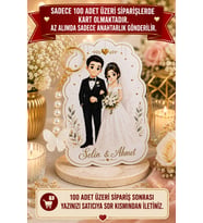 10 Adet Gelin & Damat Konsept Kelebek Anahtarlık - Nişan Hediye - Kına Hediye - Nikah * 8,5x12cm