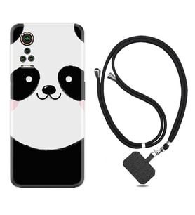 General Mobile GM 21 Pro GM 22 Pro Plus Kılıf Boyun Askılı Silikon Sevimli Panda 1794