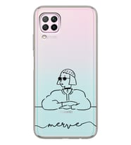 Huawei Çizgisel Matilda Tasarımlı Şeffaf Telefon Kılıfı