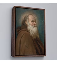 Çerçeveli Diego Velázquez - San Antonio Abad Başhahip Tablosu (Kahverengi)
