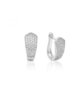 Moncuk Design Zirkon Taşlı Mikro Pave Kaplama Şık VIP Halka Küpe 3351KKUV010