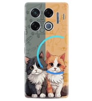 Infinix GT 20 Pro Kılıf Boutique Baskılı Resimli İkiz Kediler Pcode -086