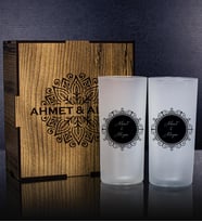 eJOYA Sevgililere Özel Kutusunda 2'li Rakı Bardağı Hediye Seti 111334