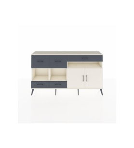 Arges Konsol 4 Raflı 5 Çekmeceli 2 Kapaklı 176x30x99 Aytaşı-Aytaşı/Antrasit