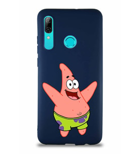 Huawei P Smart 2019 Soft Premier Kapak Patrick Yıldız Tasarımlı Silikon Kılıf - Lacivert (Şeffaf)