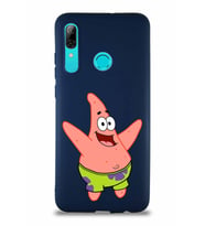 Huawei P Smart 2019 Soft Premier Kapak Patrick Yıldız Tasarımlı Silikon Kılıf - Lacivert (Şeffaf)
