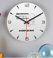 Kişiye Özel Varmış Ki Yemiş Diyelim Esprili Duvar Saati