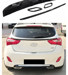 Hyundai i30 Egzoz Görünümlü Difüzör 🚘  Dayanıklı Plastik, Sportif Tasarım, Kolay Montaj (Standart)
