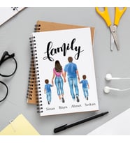 Aile Temalı Baskı Defter Kişiye Özel