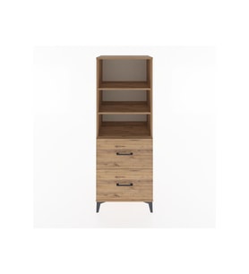 Hyperion Dolap 3 Raflı 2 Çekmeceli 60x44x163 Çam-Çam