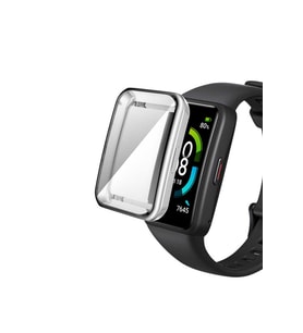 Huawei Band 7 Uyumlu Zore Watch Gard 09 Koruyucu Silikon (Gri)