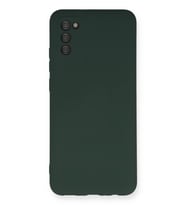 Galaxy A03S Kılıf Nano içi Kadife Silikon - Koyu Yeşil