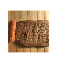10 CM HİTİT DESEN OKLAVASI MERDANESİ DOKU RULOSU SERAMİK&POLİMER KİL