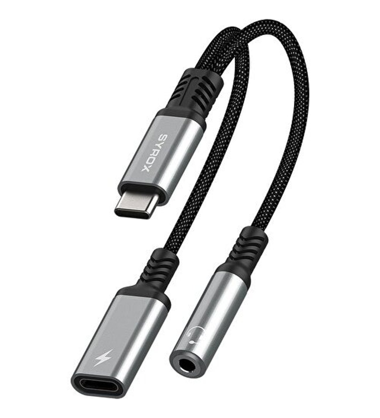 Syrox DT40T-TA 3A Type-C / Jack Dönüştürücü Kulaklık Şarj
