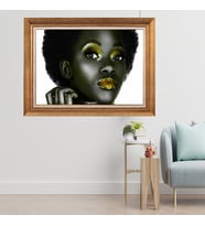 Altın Varaklı Çerçeveli Paspartulu  Tablo dtrt769 (Gold)