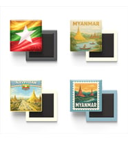 Buzdolap Magnetleri - Myanmar Naypyidaw - 4'lü Set Magneti