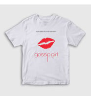 Presmono Unisex Çocuk Beyaz Nobody Dizi Gossip Girl T-Shirt 481131tt (Beyaz)