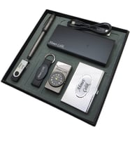 Signator® Caritas  Kişiye Özel Set - 10000 mAh Powerbank  + Saatli Çakmak + 32Gb. Usb Bellek + Roller Kalem + Anahtarlık + Kartvizitlik  İsme Özel Hediyelik Set (Karışık)
