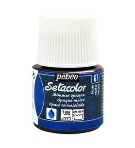 Pebeo Setacolor Shimmer (Pırıltılı) Opak Kumaş Boyası 67 PLUM 