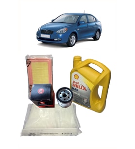 HYUNDAİ ACCENT ERA YAĞ BAKIM SETİ 1.4 1.6 BENZİNLİ VE LPG'Lİ MOTORLAR İÇİN SHELL HELİX 10W 40