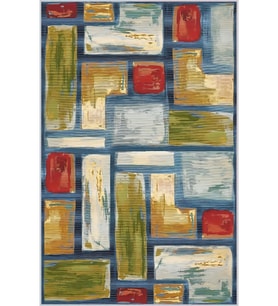 Eliana Home Baskılı, Yıkanabilir Kaymaz Taban Salon Halısı LNA1689 100x150 cm (Mavi)