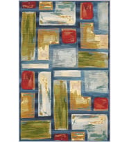 Eliana Home Baskılı, Yıkanabilir Kaymaz Taban Salon Halısı LNA1689 100x150 cm (Mavi)
