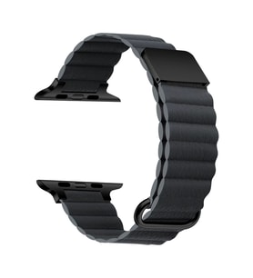 Lexroo Watch 7 41mm KRD-78 PU Deri Kordon Strap Kayış - Koyu Gri