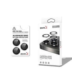 Apple iPhone 16 Pro Zore CL-12 Premium Safir Parmak İzi Bırakmayan Anti-Reflective Kamera Lens Koruy