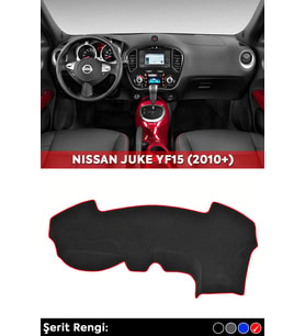 Nıssan Juke Yf15 (2010 + ) 3d Torpido Koruma Kılıfı - Ön Göğüs Kaplama - Kırmızı Şerit