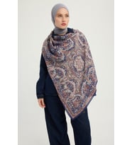 Schaless Ebedi Saraylar - Vizon - Vierra Desenli Viskon Şal - 70x190 Cm (Kahverengi)