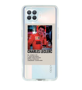 Oppo Reno 4 Lite Uyumlu Charles Leclerc Desenli Şeffaf Telefon Kılıfı