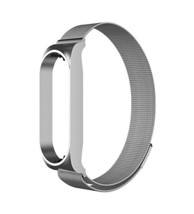 Xiaomi Mi Band 5 Uyumlu Kordon Hasır Metal Mıknatıslı Örgü Zore KRD-01 Kayış
