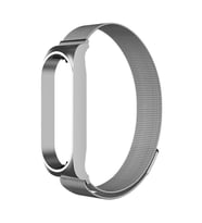 Xiaomi Mi Band 5 Uyumlu Kordon Hasır Metal Mıknatıslı Örgü Zore KRD-01 Kayış