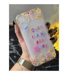 Iphone 16 Uyumlu Baskılı Şeffaf Telefon Kılıfı