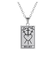 925 Ayar Gümüş  Tarot Heart Kolye