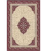 Eliana Home Baskılı, Yıkanabilir Kaymaz Taban Salon Halısı LNA0786 100x150 cm (Kırmızı)