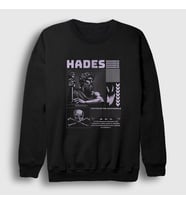 Presmono Unisex Siyah Master Of The Underworld Hades Sweatshirt 486128tt
